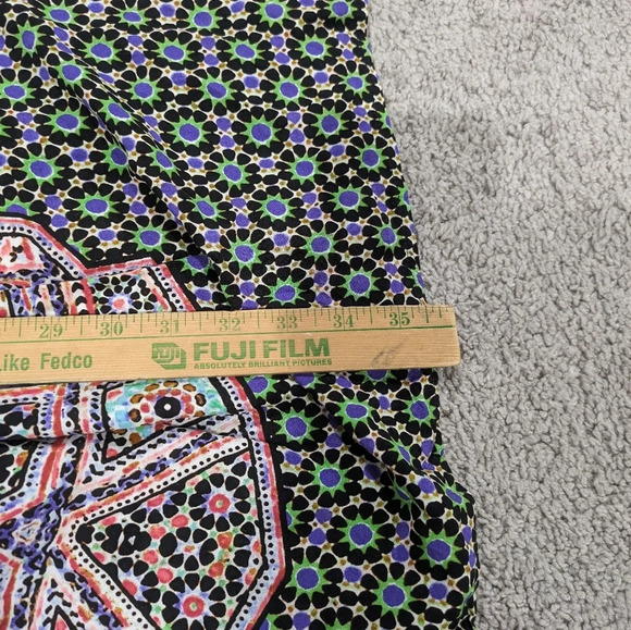 Maeve Anthropologie blue and red long sleeve printed dress size Medium - Picture 7 of 10